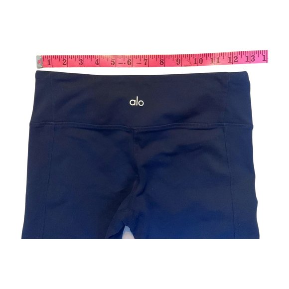 ALO Yoga Navy Blue Moto Leggings Workout Pants sz S - Picture 2 of 7